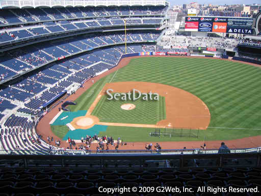 Seat view from section 416 at Yankee Stadium, home of the New York Yankees