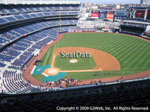 Seat view from section 417 at Yankee Stadium, home of the New York Yankees
