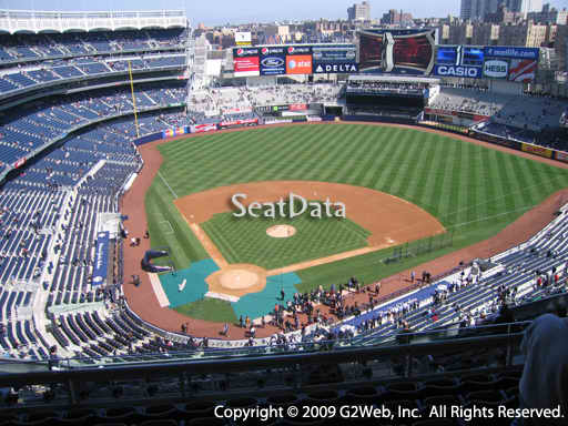 Seat view from section 419 at Yankee Stadium, home of the New York Yankees
