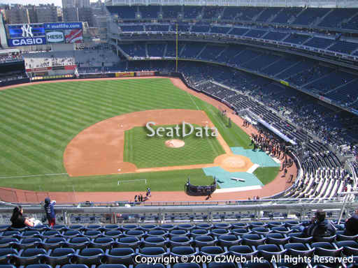Seat view from section 424 at Yankee Stadium, home of the New York Yankees