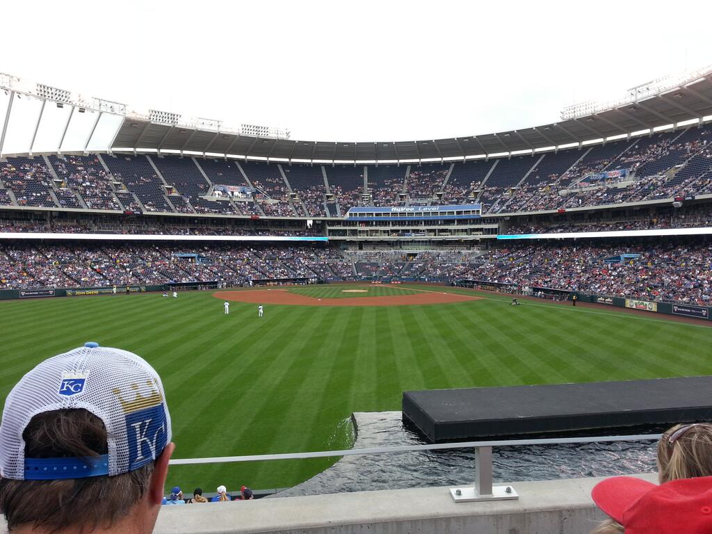 Seat view from section 202 at Kauffman Stadium, home of the Kansas City Royals