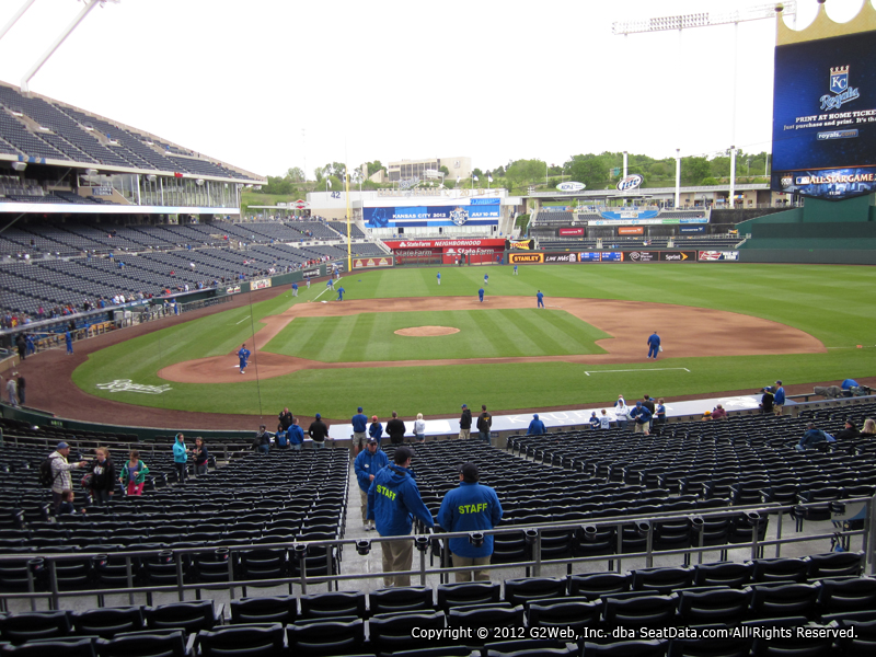Seat view from section 232 at Kauffman Stadium, home of the Kansas City Royals