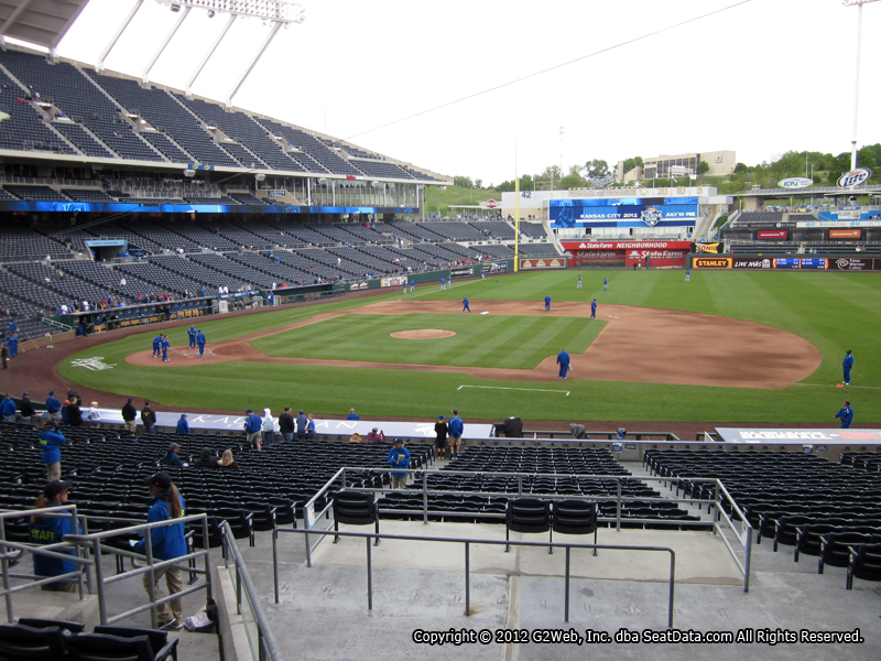 Seat view from section 236 at Kauffman Stadium, home of the Kansas City Royals