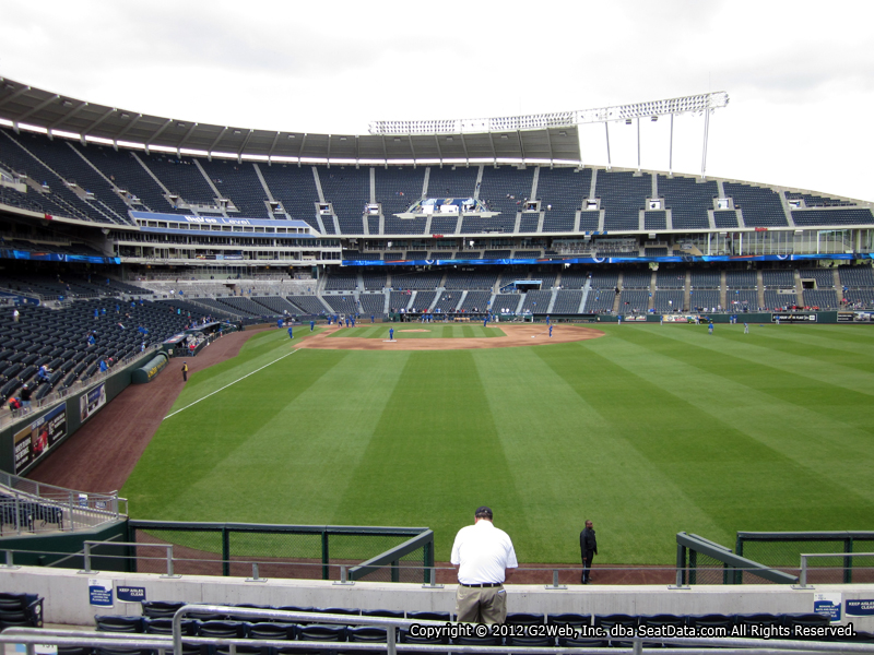 Seat view from section 251 at Kauffman Stadium, home of the Kansas City Royals