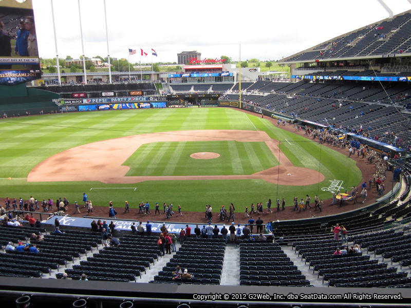 Seat view from section 309 at Kauffman Stadium, home of the Kansas City Royals