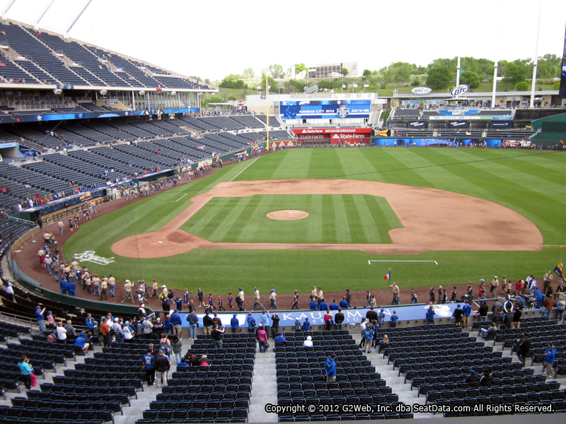 Seat view from section 315 at Kauffman Stadium, home of the Kansas City Royals