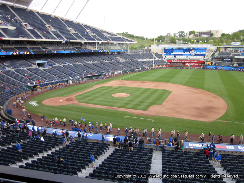 Seat view from section 318 at Kauffman Stadium, home of the Kansas City Royals