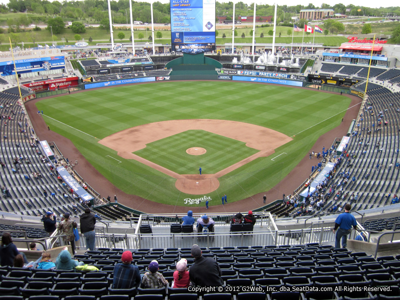 Seat view from section 420 at Kauffman Stadium, home of the Kansas City Royals