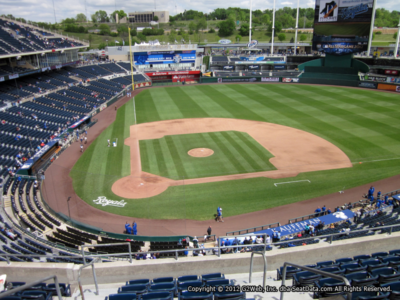 Seat view from section 426 at Kauffman Stadium, home of the Kansas City Royals