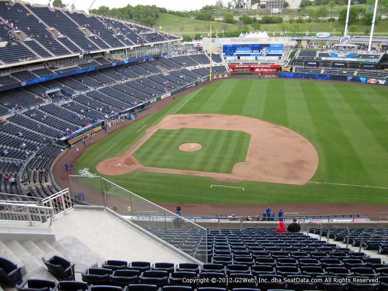 Seat view from section 429 at Kauffman Stadium, home of the Kansas City Royals