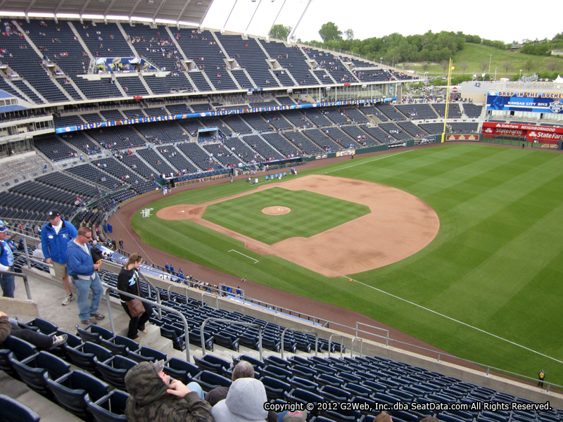 Seat view from section 435 at Kauffman Stadium, home of the Kansas City Royals
