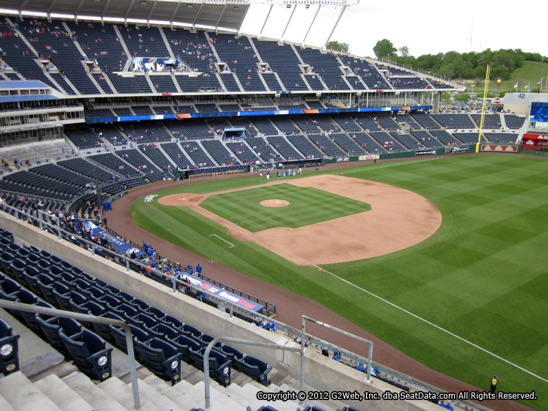 Seat view from section 436 at Kauffman Stadium, home of the Kansas City Royals