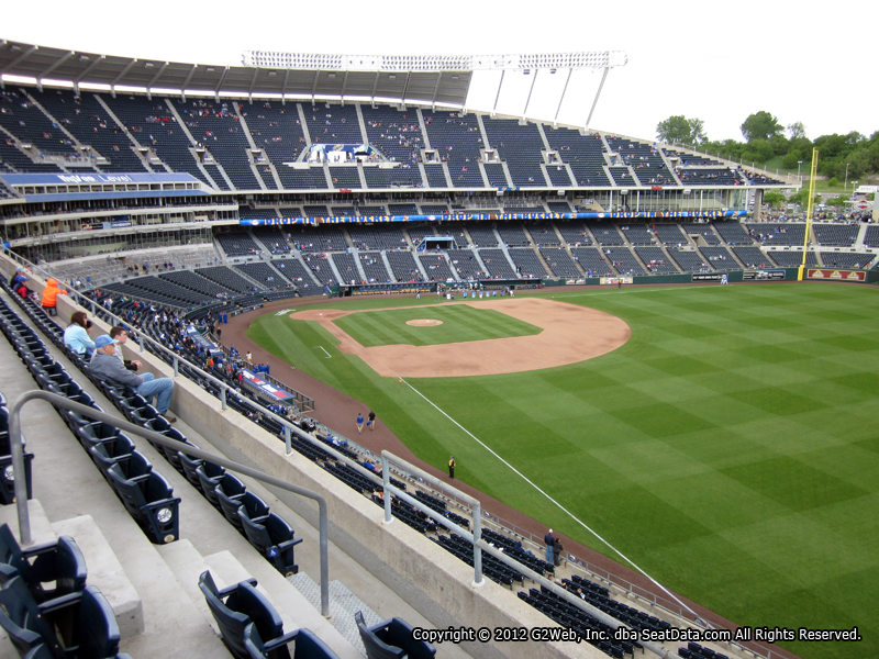 Seat view from section 439 at Kauffman Stadium, home of the Kansas City Royals