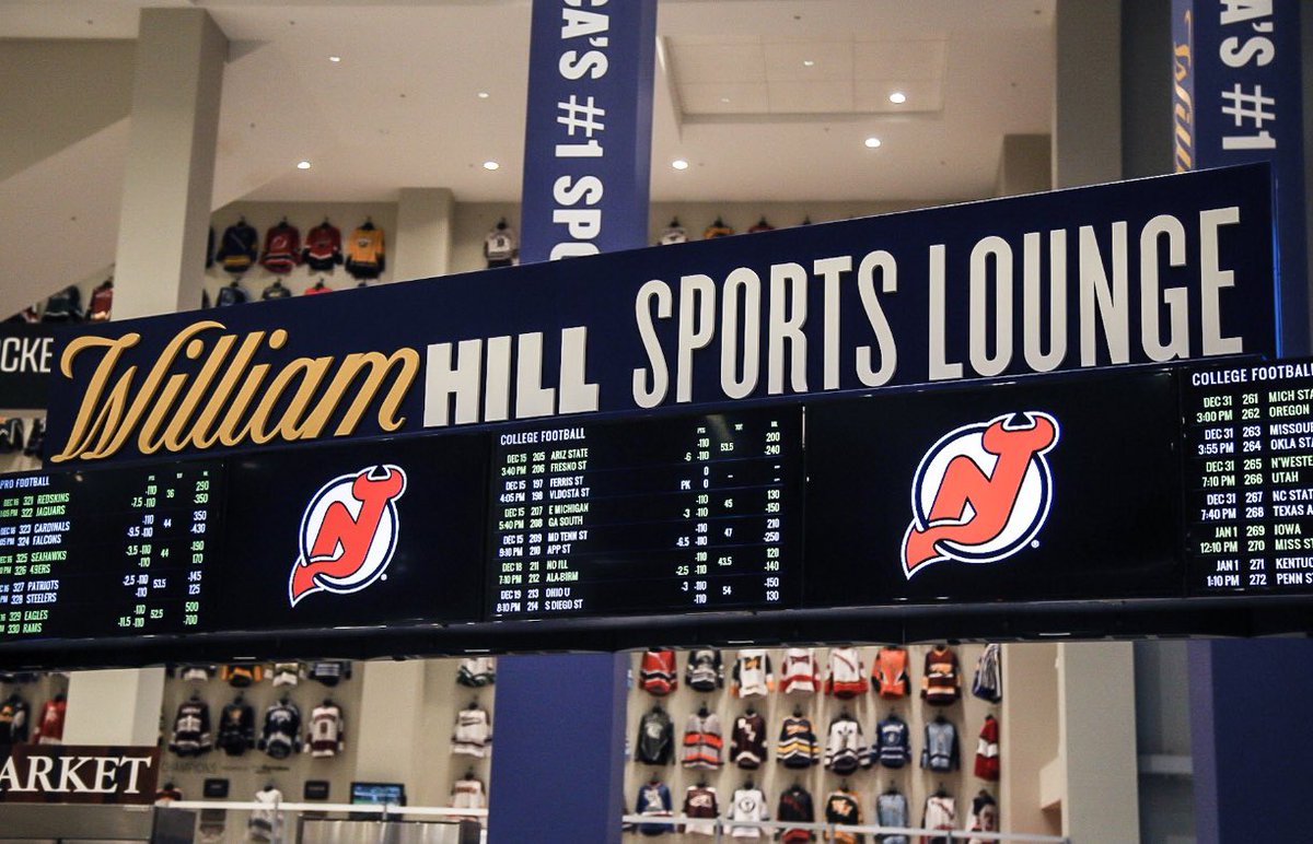 Photo of the William Hill Sports Lounge at the Prudential Center in Newark, New Jersey.
